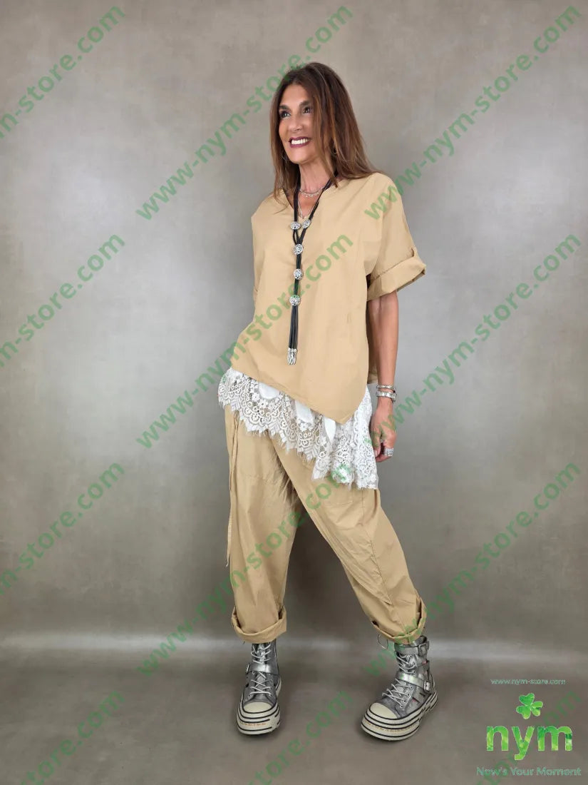 panta a pareo con taschino 98co2ea - PANTALONE