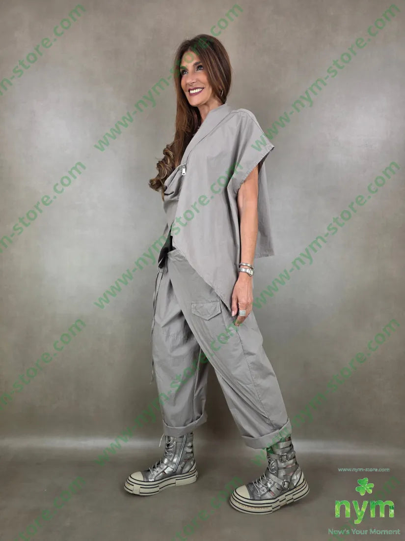 panta a pareo con taschino 98co2ea - PANTALONE
