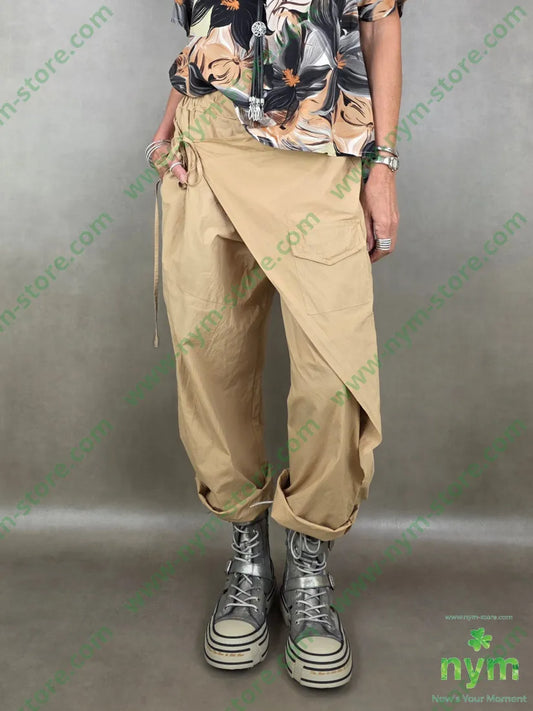panta a pareo con taschino 98co2ea - U / CAMMELLO / PE26 - PANTALONE