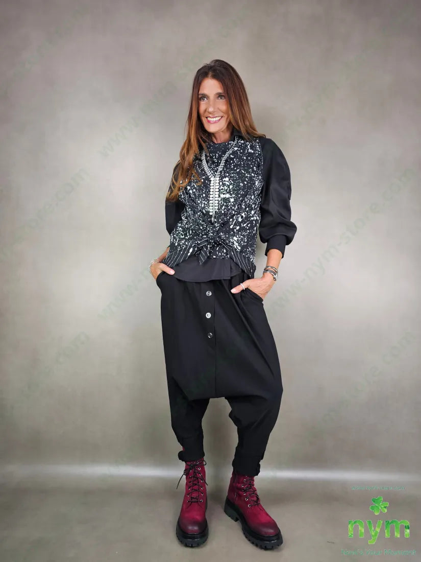 panta bottoni doppio elastico 78vi19pa3ea PANTALONE