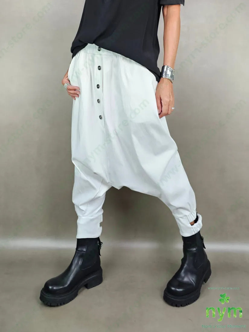 panta bottoni doppio elastico 78vi19pa3ea U / PANNA / AI25 PANTALONE