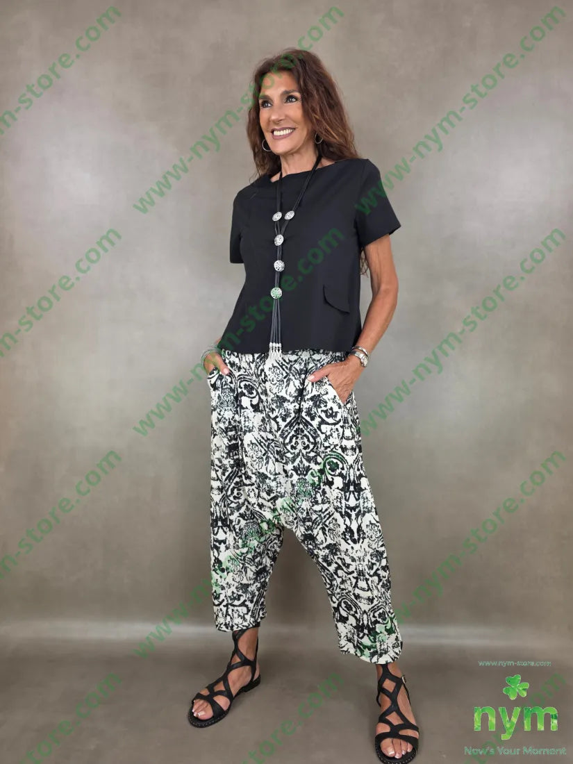 Panta cavallo basso batik 100co - U / NERO / PE26 - PANTALONE