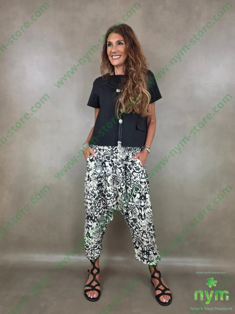 Panta cavallo basso batik 100co - U / NERO / PE26 - PANTALONE
