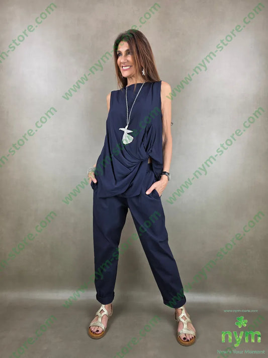 panta con taschino cintura 98co2ea - PANTALONE