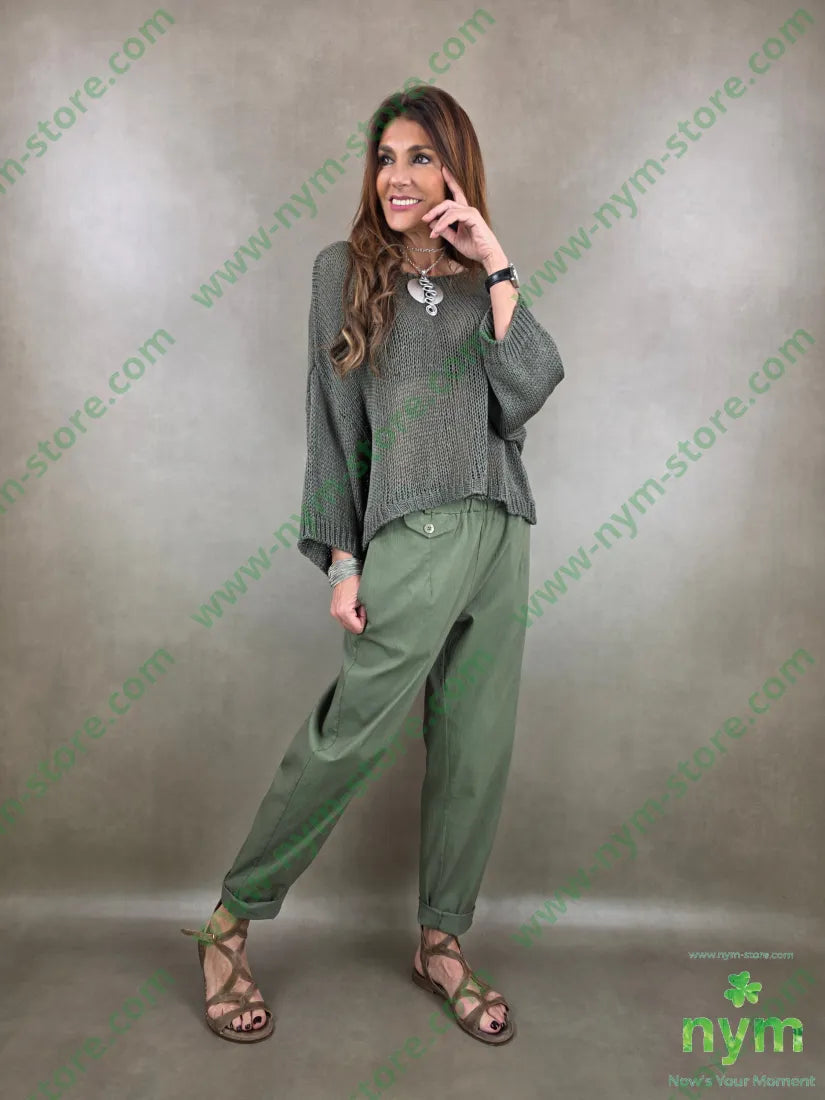 panta con taschino cintura 98co2ea - PANTALONE