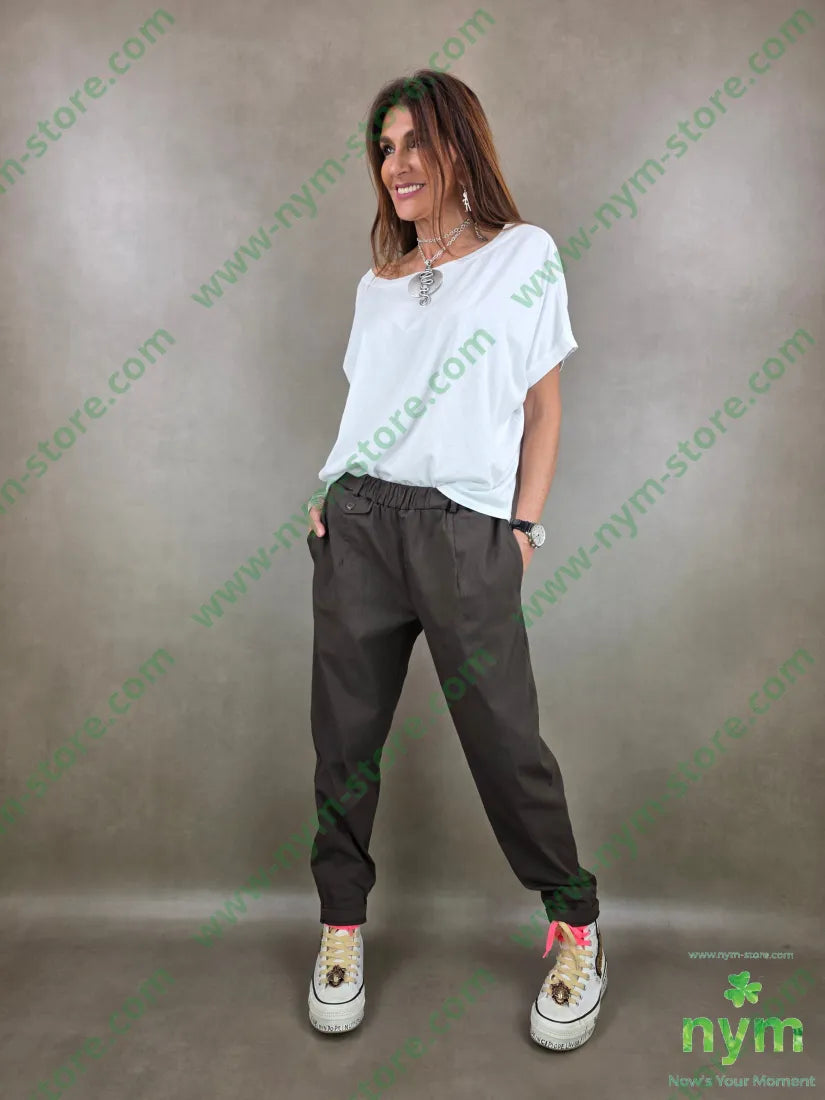 panta con taschino cintura 98co2ea - PANTALONE