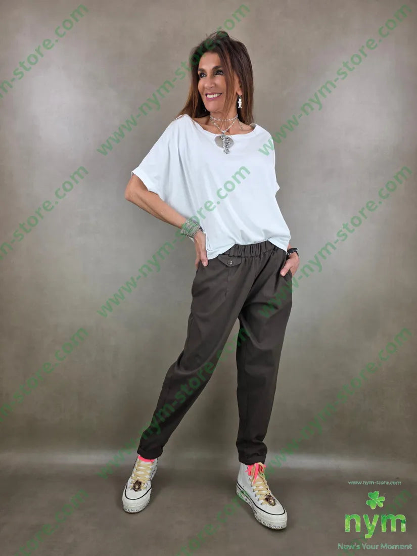 panta con taschino cintura 98co2ea - PANTALONE