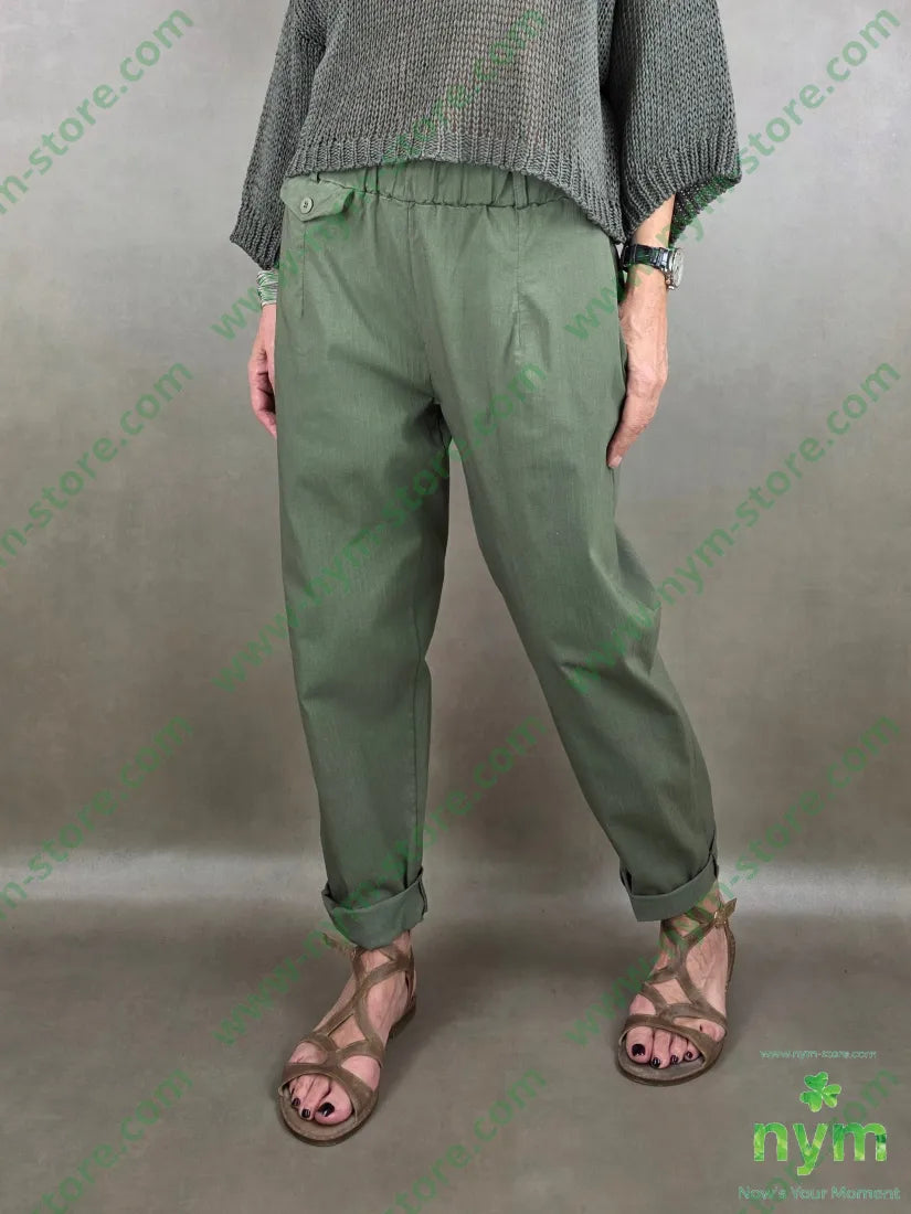 panta con taschino cintura 98co2ea - U / MILITARE / PE26 - PANTALONE