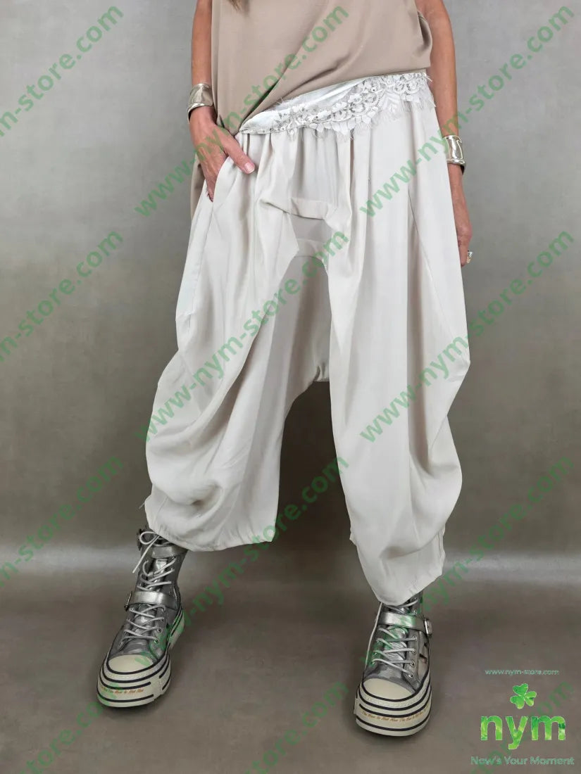 panta harem rayon 86ry14pl - U / SABBIA / PE26 - PANTALONE