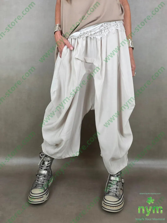 panta harem rayon 86ry14pl - U / SABBIA / PE26 - PANTALONE