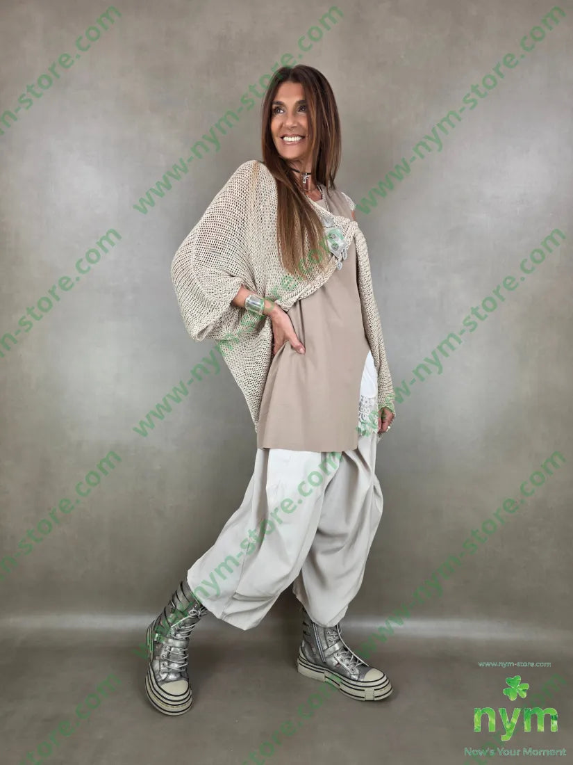 panta harem rayon 86ry14pl - U / SABBIA / PE26 - PANTALONE