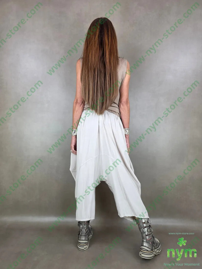 panta harem rayon 86ry14pl - U / SABBIA / PE26 - PANTALONE