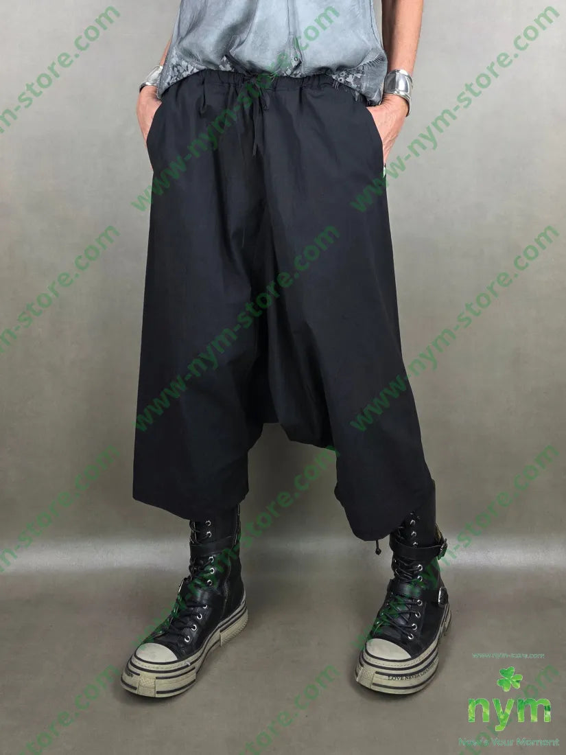 panta harem tessuto tecnico 70co27ny3ea U / NERO / PE26 PANTALONE