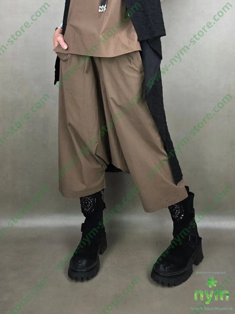 panta harem tessuto tecnico 70co27ny3ea U / TABACCO / PE26 PANTALONE