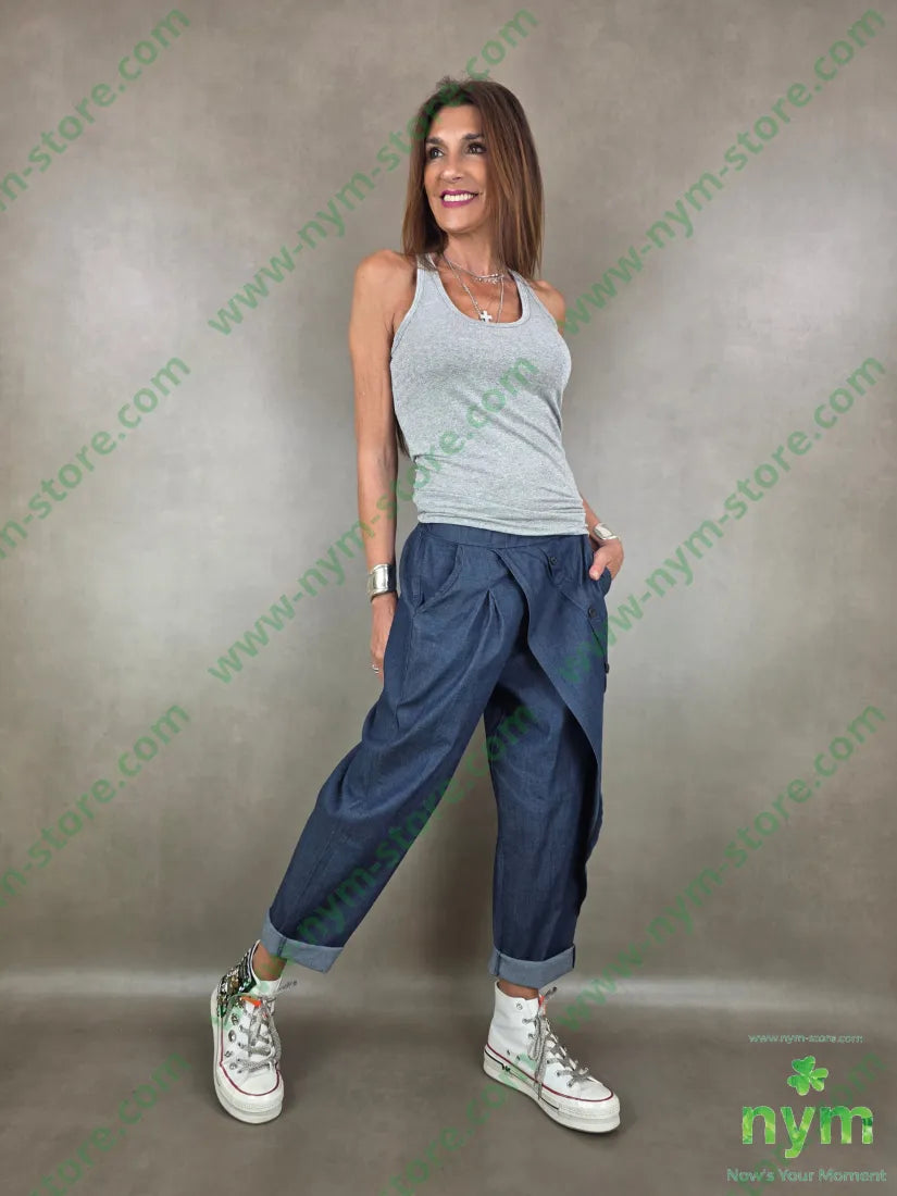 panta leggerissimo mezzo pareo bot 98co2ea - U / DENIM / PE26 - PANTALONE