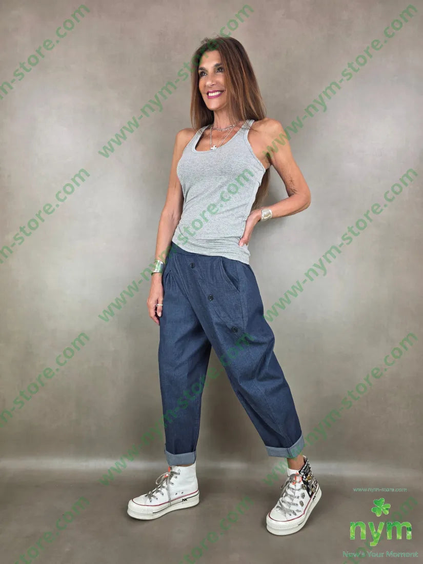 panta leggerissimo mezzo pareo bot 98co2ea - U / DENIM / PE26 - PANTALONE