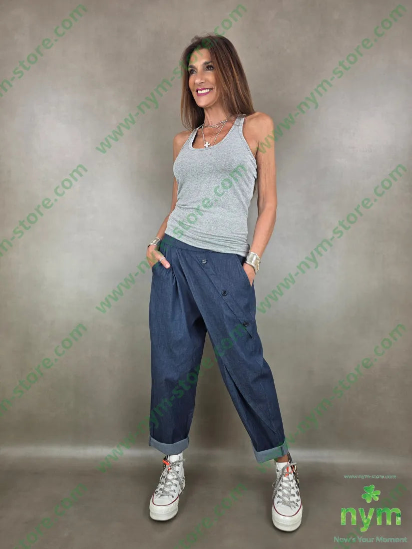 panta leggerissimo mezzo pareo bot 98co2ea - U / DENIM / PE26 - PANTALONE