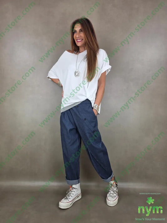 panta leggerissimo mezzo pareo bot 98co2ea - U / DENIM / PE26 - PANTALONE