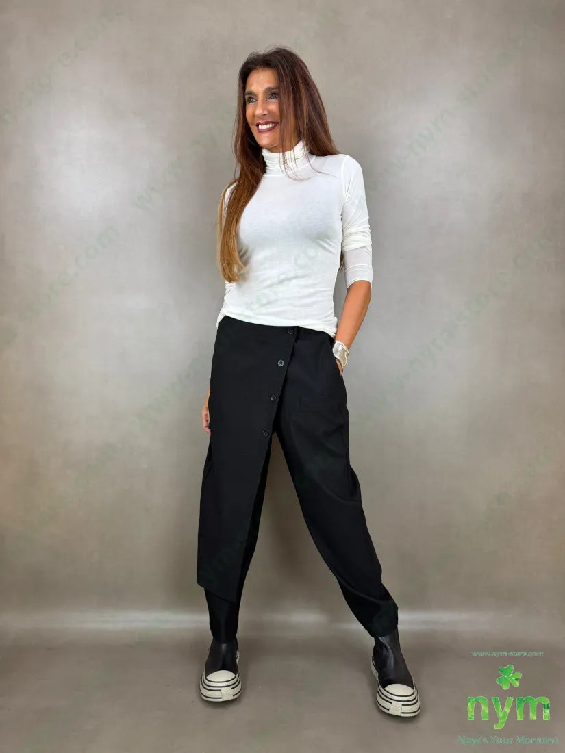 panta pannello bottoni applicati 79vi19ny2ea - PANTALONE