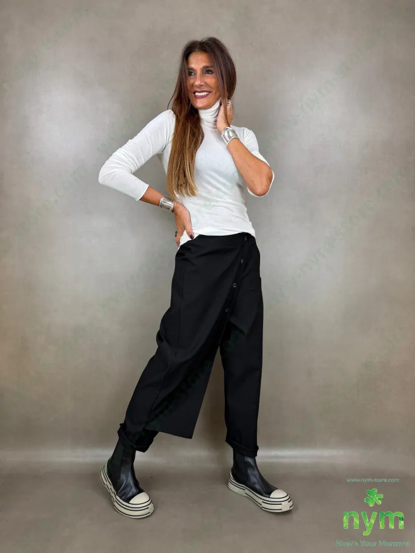 panta pannello bottoni applicati 79vi19ny2ea - PANTALONE