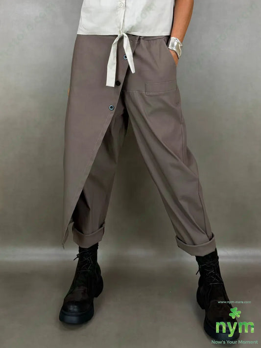 panta pannello bottoni applicati 79vi19ny2ea - U / FANGO / AI26 - PANTALONE