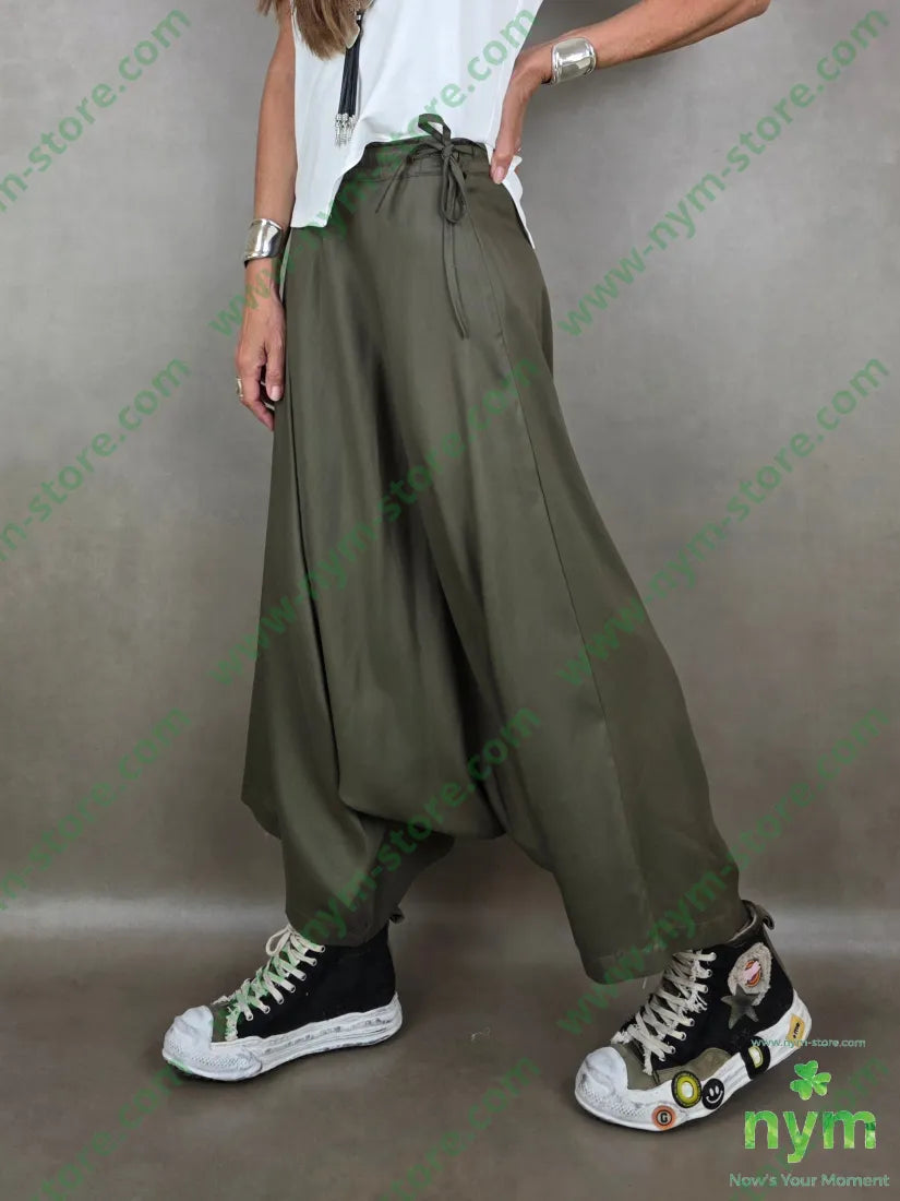pantagonna a ruota con fiocco 100ly - U / MILITARE / PE26 - PANTALONE