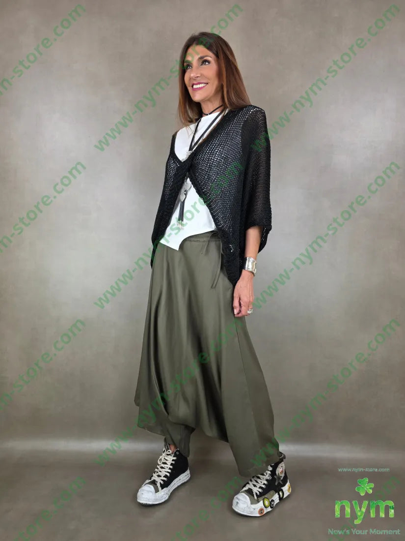 pantagonna a ruota con fiocco 100ly - U / MILITARE / PE26 - PANTALONE