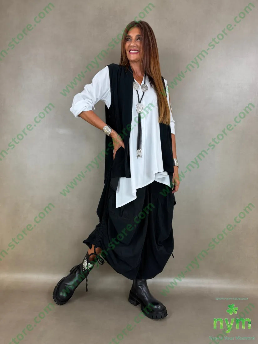 pantagonna coulisse gamba tinta unita 100co - U / NERO / AI26 - PANTALONE