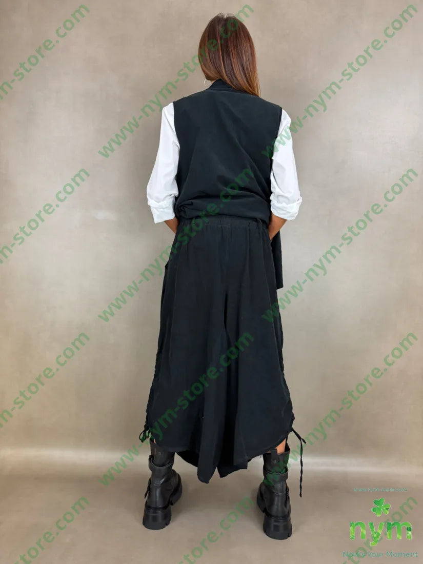pantagonna coulisse gamba tinta unita 100co - U / NERO / AI26 - PANTALONE