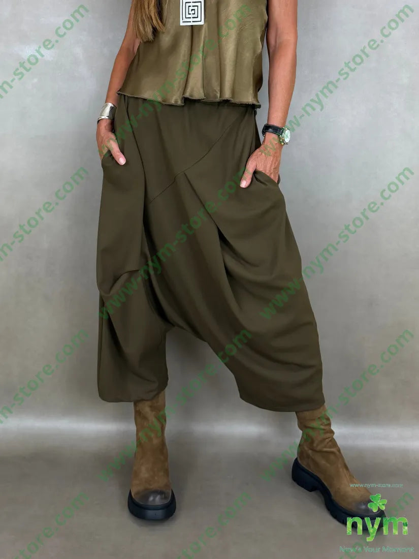 pantagonna cuciture trasversali 63pl33vi4ea - U / OLIVA / AI26 - PANTALONE