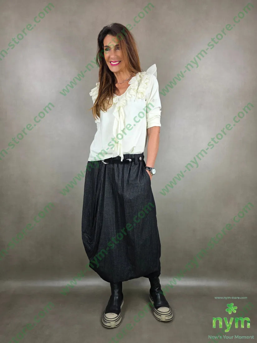 pantagonna doppiata in cotone 100co U / NERO / PE26 PANTALONE