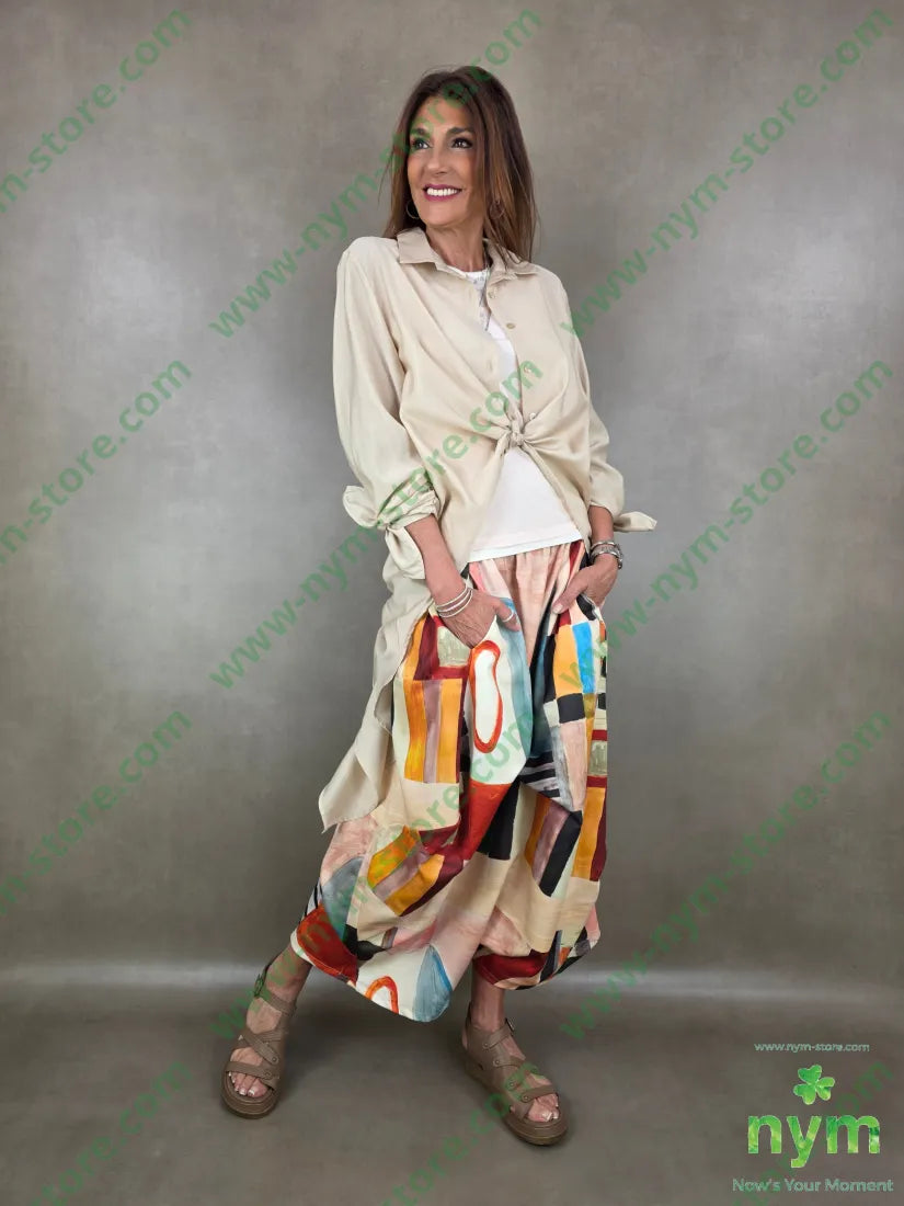 pantagonna fantasia astratta 55vi40pl5ea - PANTALONE