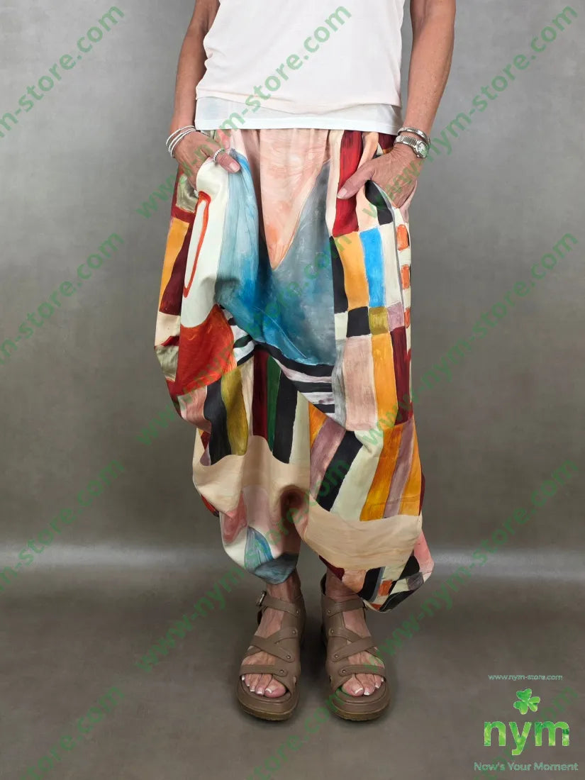 pantagonna fantasia astratta 55vi40pl5ea - U / ROSA / PE26 - PANTALONE
