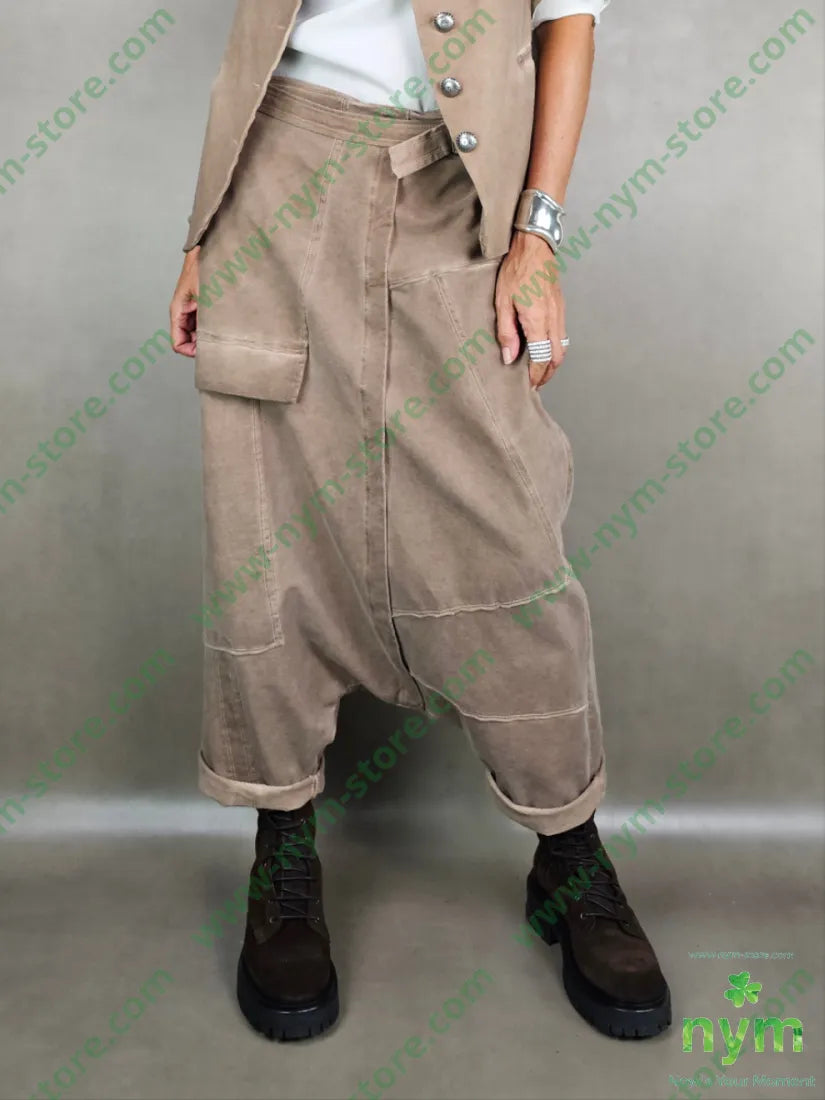 pantagonna felpa patchwork 95co5ea 1 / CAMMELLO / AI25 PANTALONE