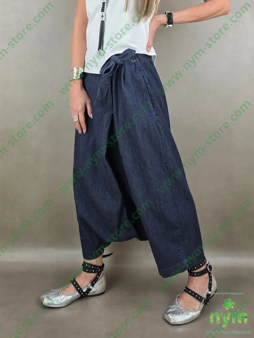 pantagonna in denim scuro 67co18li15vi - 1 / DENIM / PE26 - PANTALONE