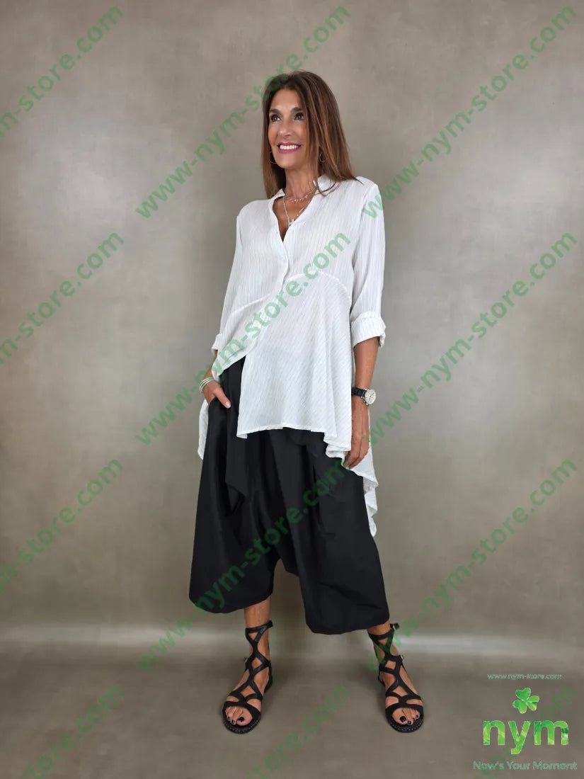 pantagonna largo con sormonti 70vi6ea24ny - PANTALONE