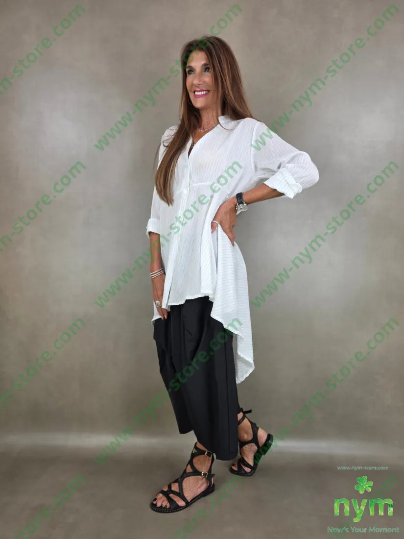 pantagonna largo con sormonti 70vi6ea24ny - PANTALONE