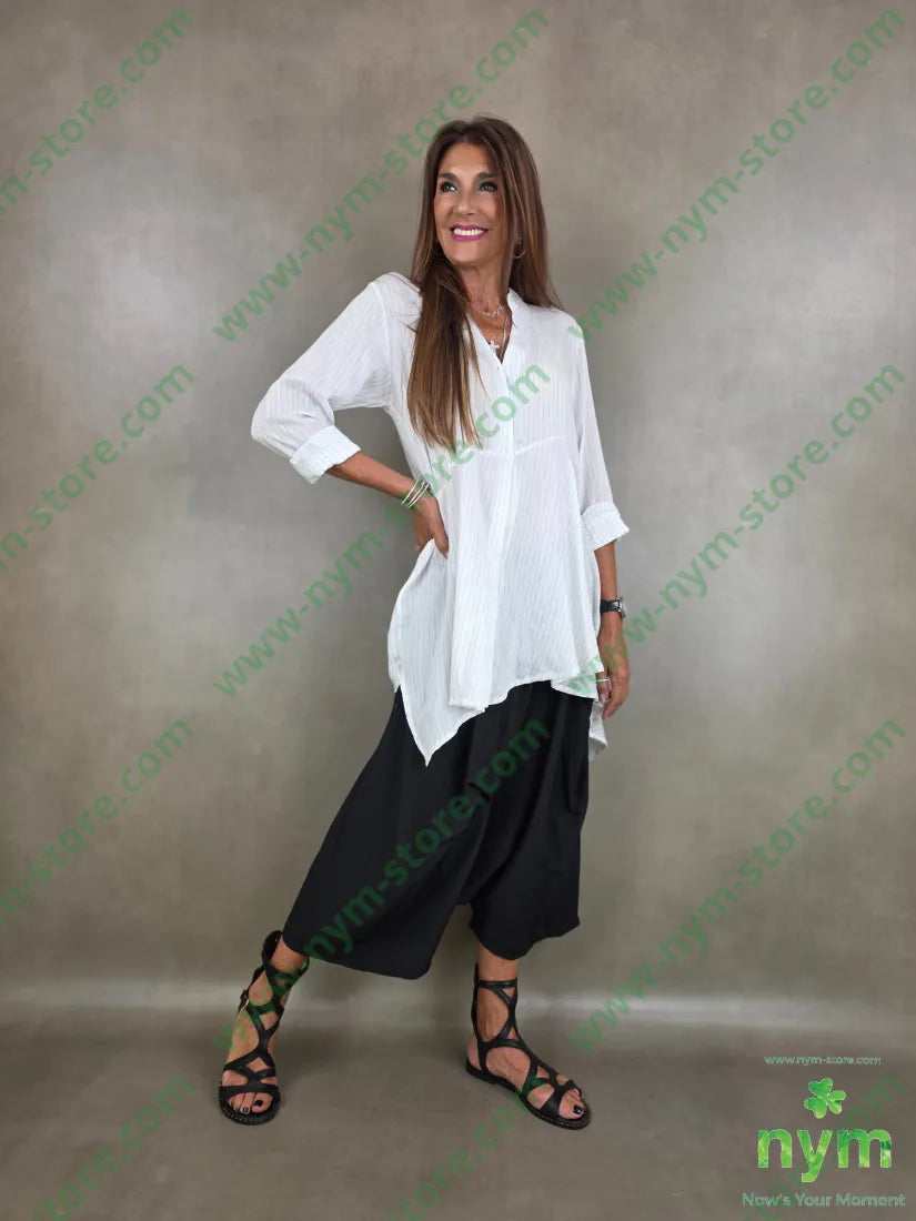 pantagonna largo con sormonti 70vi6ea24ny - PANTALONE
