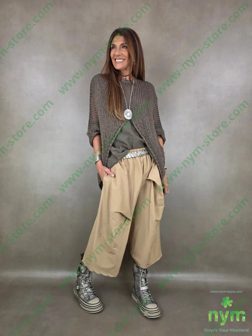 pantagonna largo con sormonti 70vi6ea24ny - U / CAMMELLO / PE26 - PANTALONE