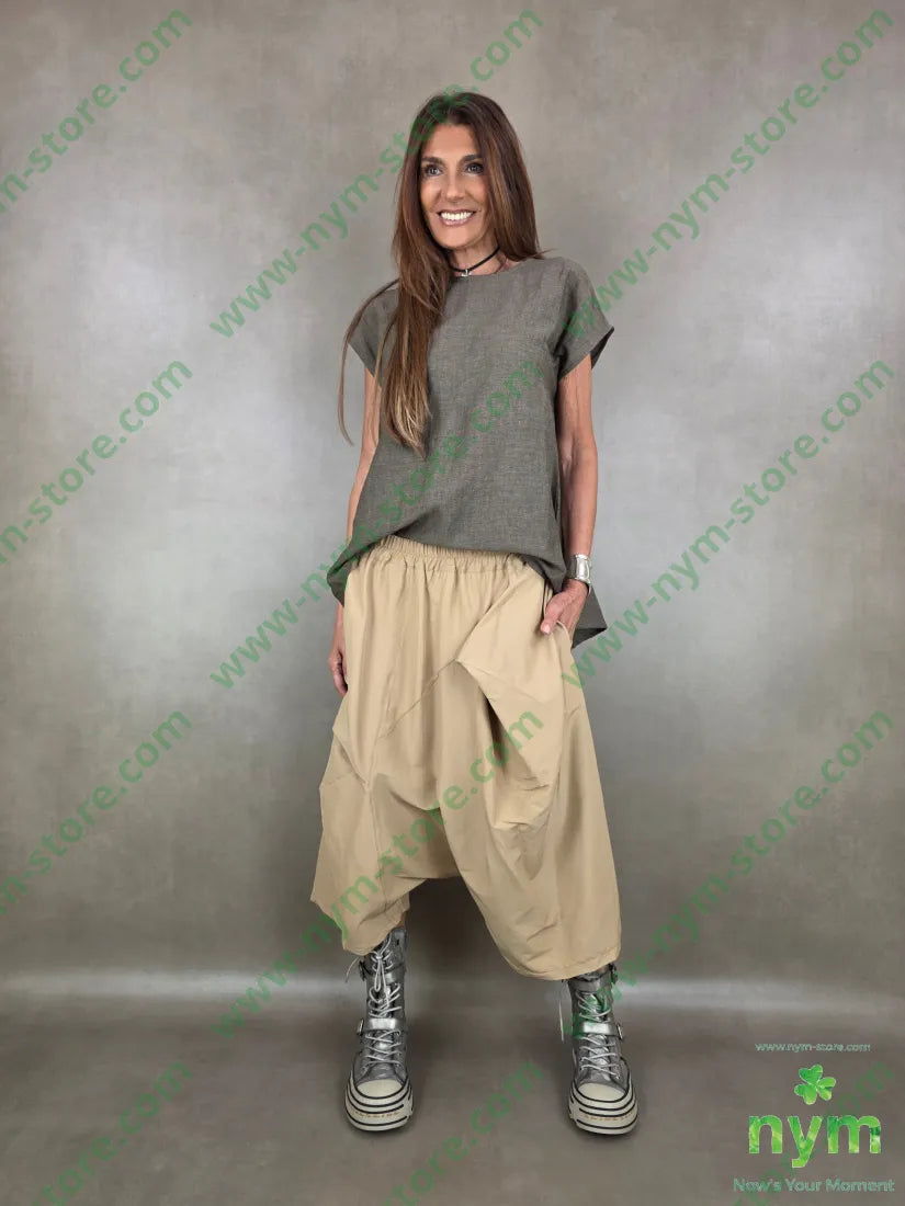 pantagonna largo con sormonti 70vi6ea24ny - U / CAMMELLO / PE26 - PANTALONE