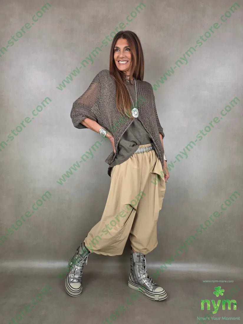 pantagonna largo con sormonti 70vi6ea24ny - U / CAMMELLO / PE26 - PANTALONE