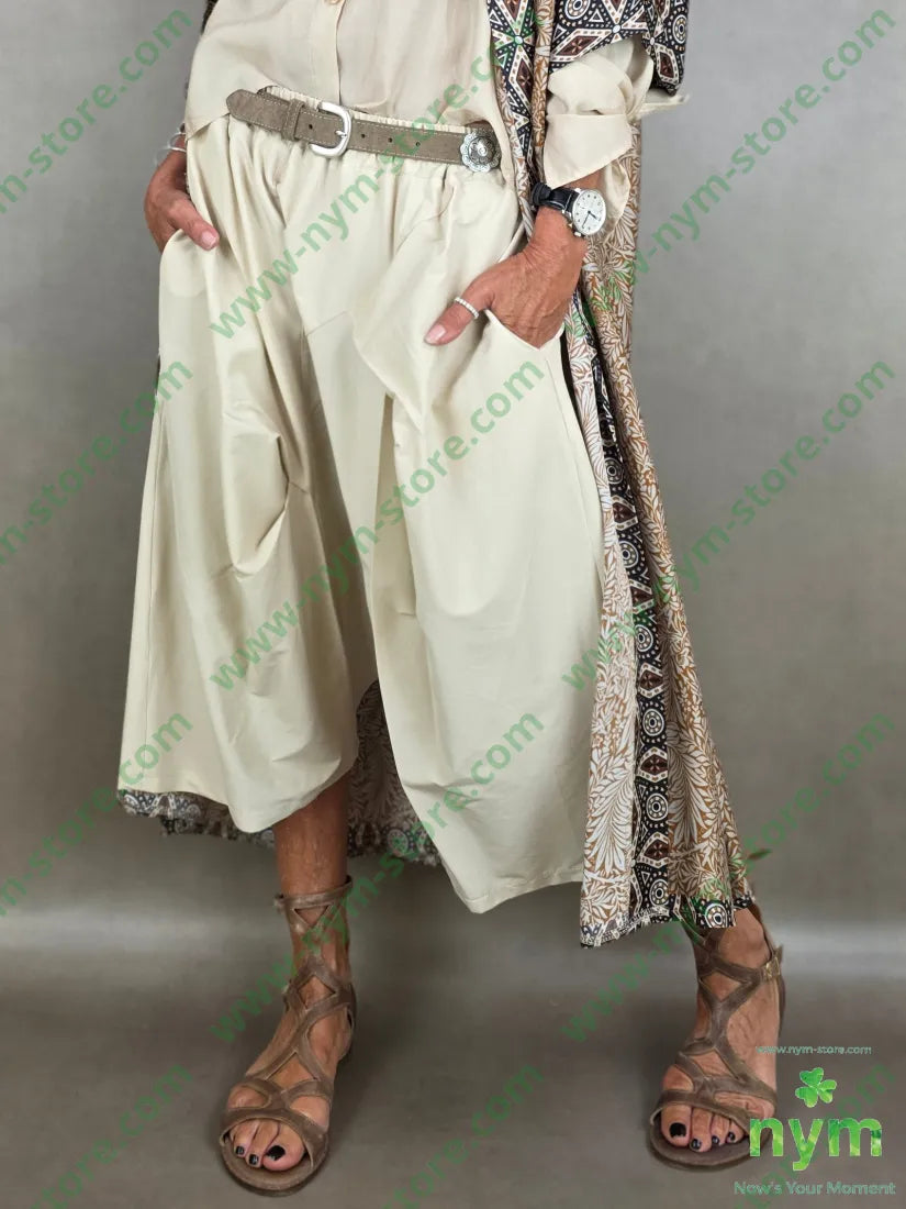 pantagonna largo con sormonti 70vi6ea24ny - U / SABBIA / PE26 - PANTALONE