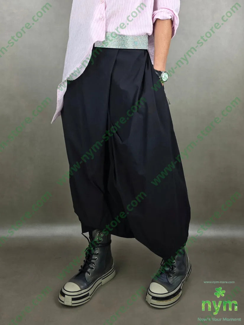 pantagonna lungo tessuto bengalina 79vi19ny2ea U / NERO / PE26 PANTALONE