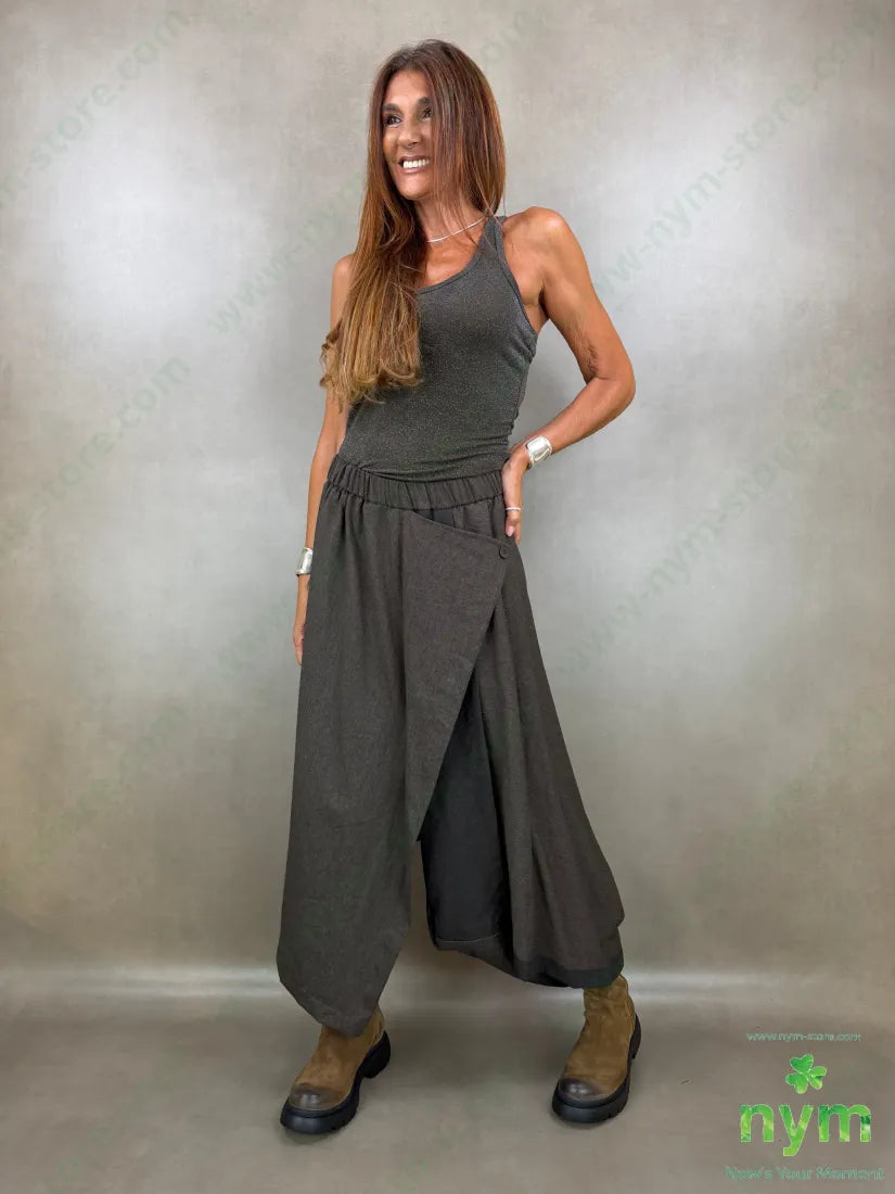 pantagonna mini riga melange 52co26li15vi7pl - PANTALONE