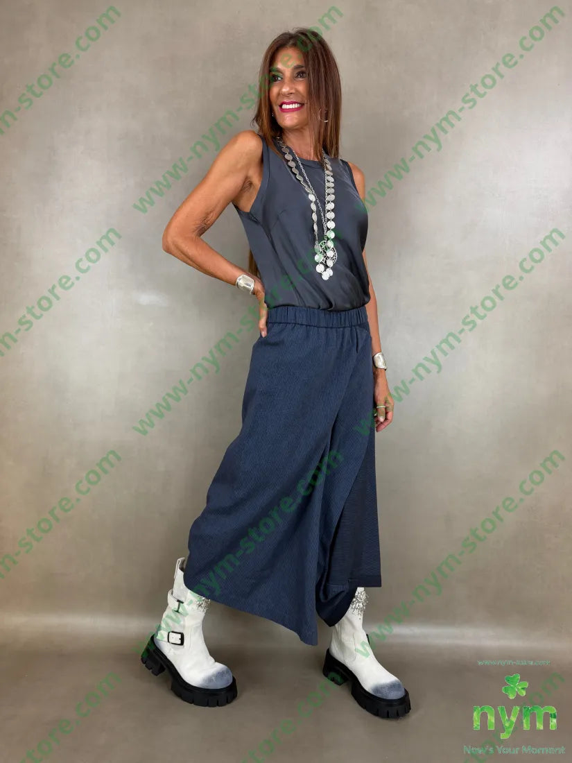 pantagonna mini riga melange 52co26li15vi7pl - U / BLU / AI26 - PANTALONE