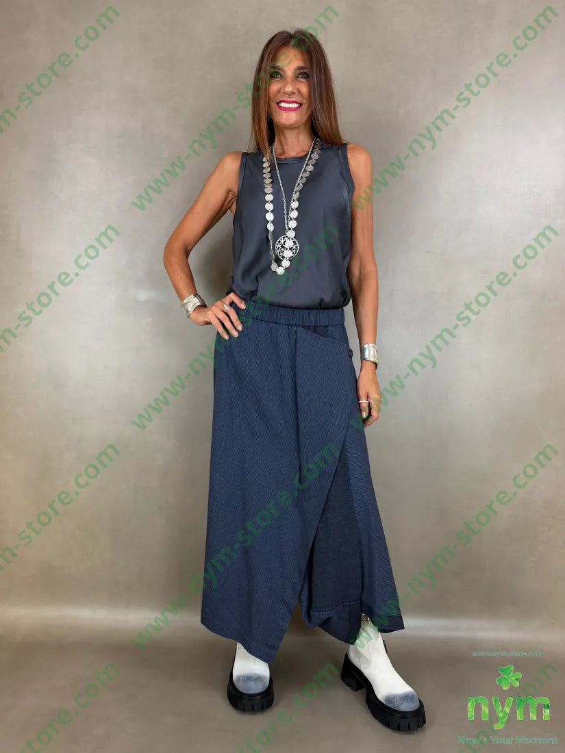 pantagonna mini riga melange 52co26li15vi7pl - U / BLU / AI26 - PANTALONE