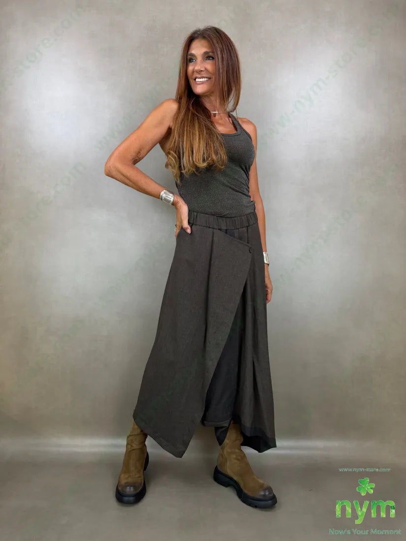pantagonna mini riga melange 52co26li15vi7pl - PANTALONE
