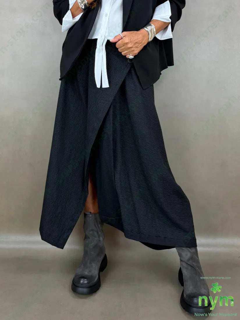 pantagonna mini riga melange 52co26li15vi7pl - U / NERO / AI26 - PANTALONE