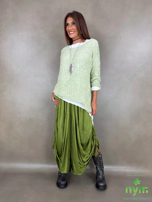 pantagonna raso coulisse gamba 60ry40vi - U / VERDE / AI26 - PANTALONE