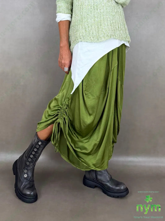pantagonna raso coulisse gamba 60ry40vi - U / VERDE / AI26 - PANTALONE